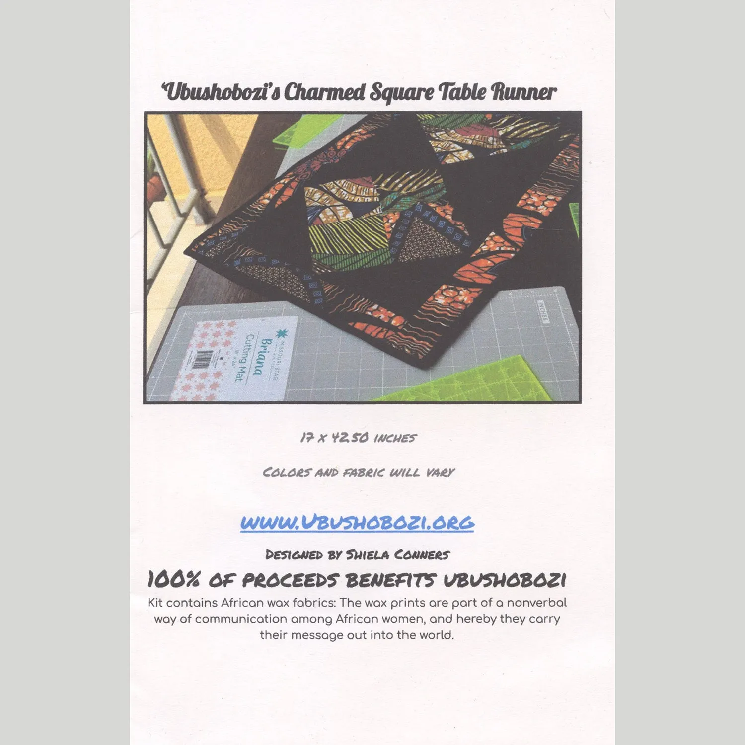 Ubushobozi Charm Square Table Runner Kit