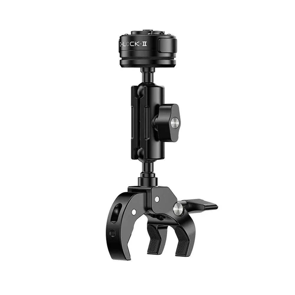 Ulanzi O-Lock II Motorcycle Handlebar Smartphone Clamp Mount with 360 Degree Pan / 90 Degree Tilt Ball Head and 3kg Max Load Capacity