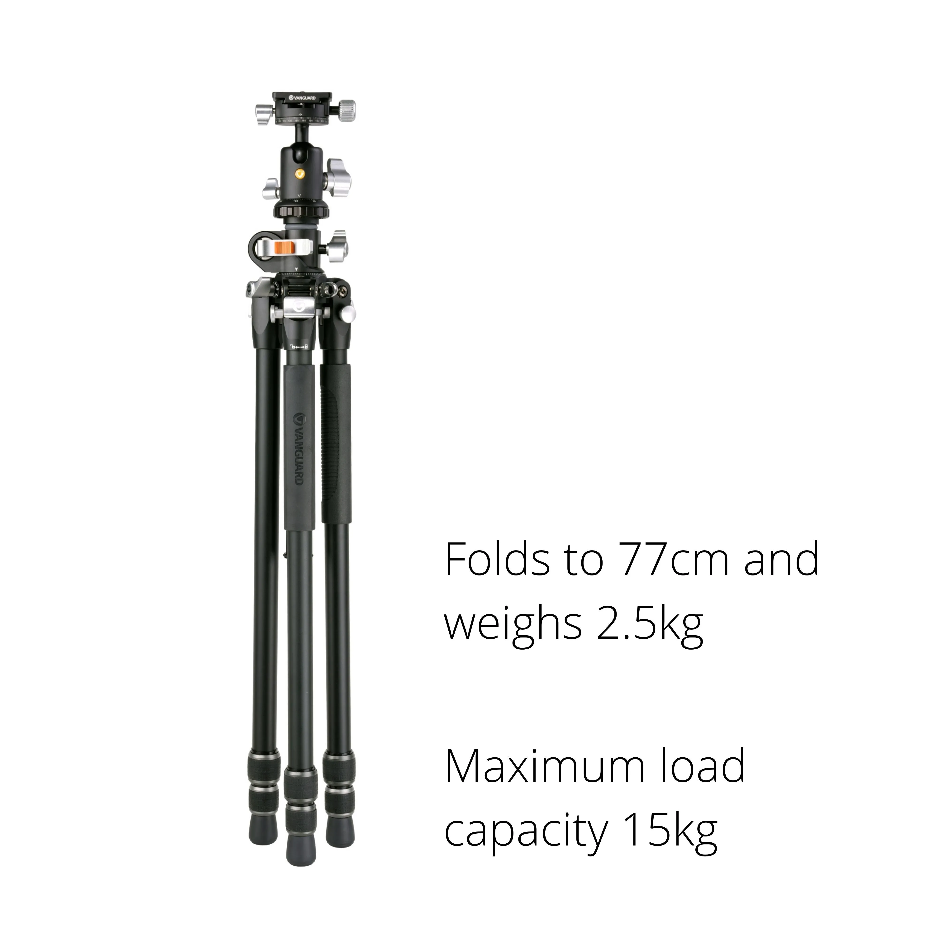 VEO 3  263AB 160S Versatile Aluminium Tripod with Dual Axis Ball Head - 15kg Load Capacity