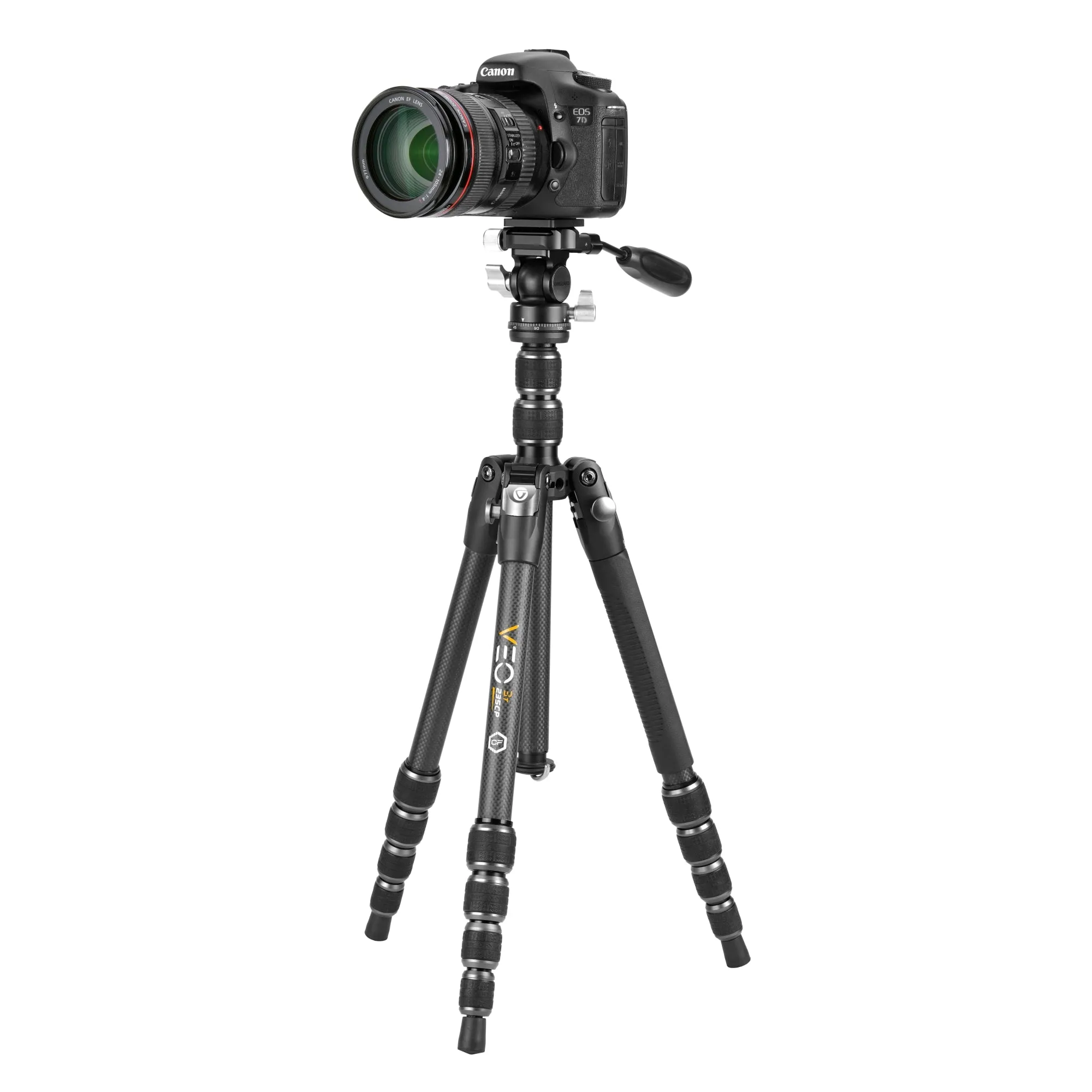 VEO 3T 235CP Solid Carbon Travel Tripod with 2-way Pan Head - 6kg load capacity