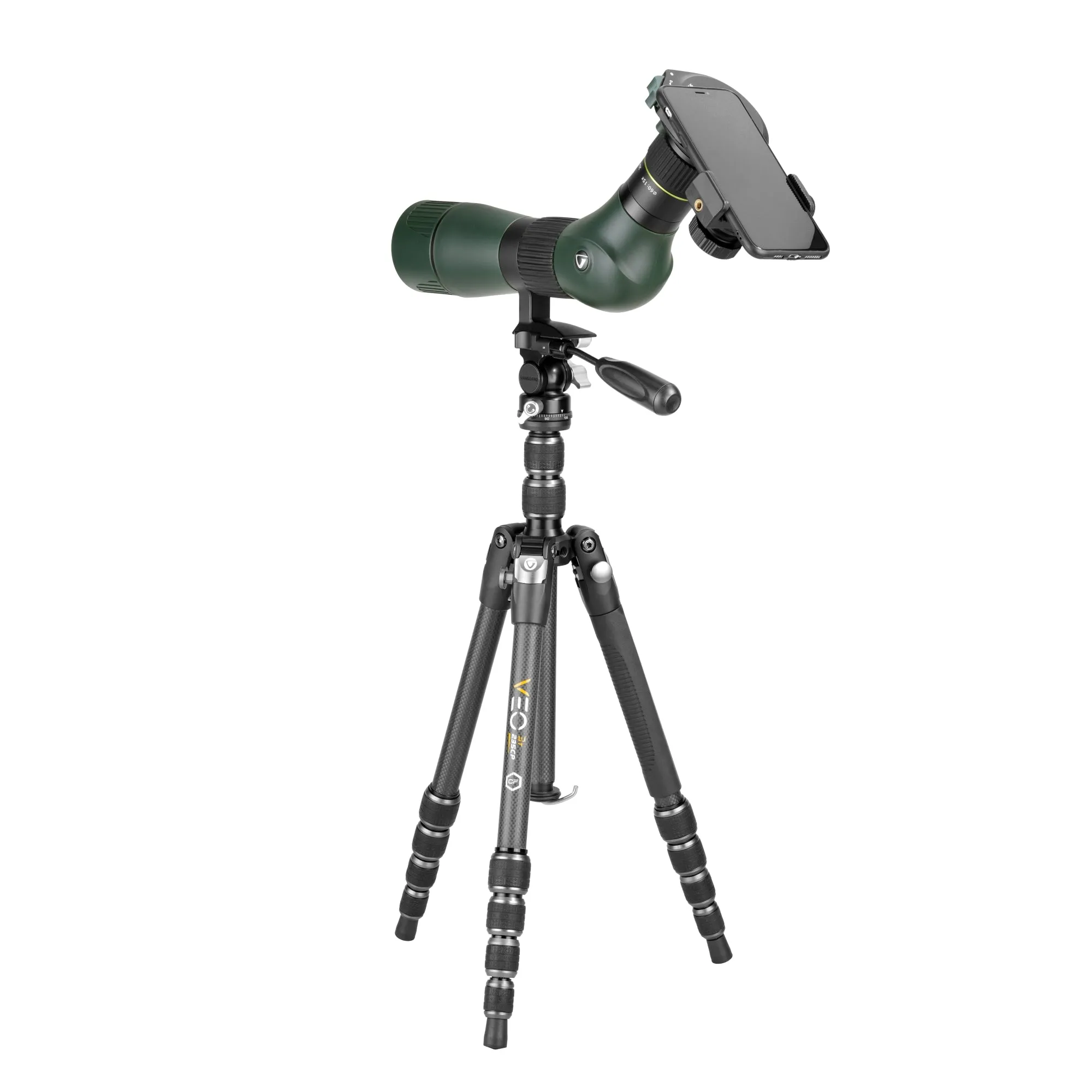 VEO 3T 235CP Solid Carbon Travel Tripod with 2-way Pan Head - 6kg load capacity