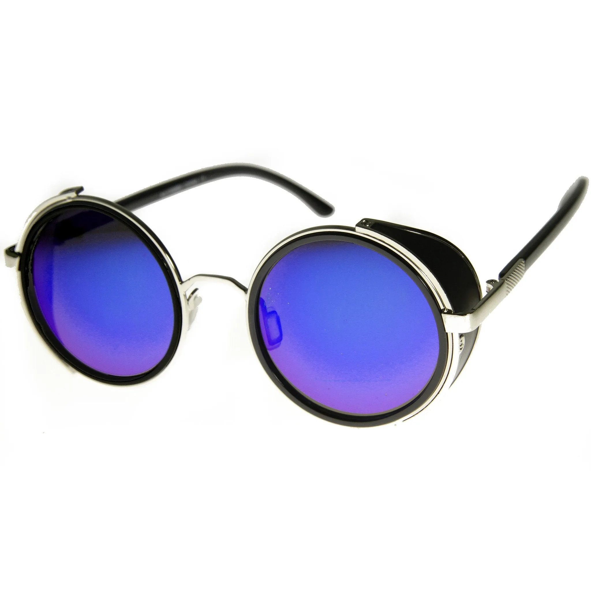 Vintage Steampunk Studio Cover Mirrored Lens Sunglasses 9583