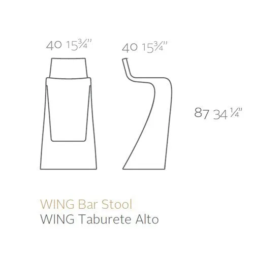 VONDOM WING RGB LED BAR STOOL