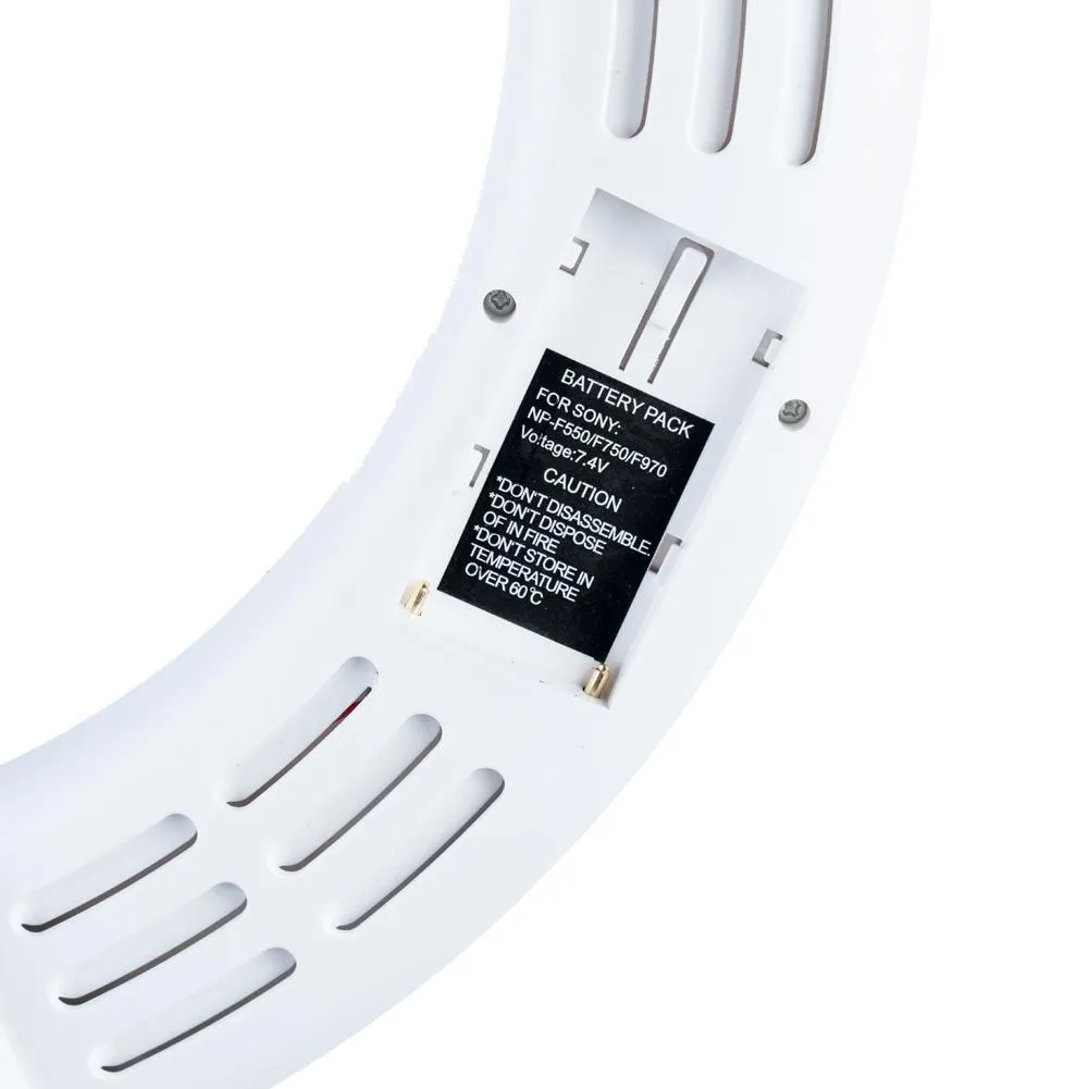 White 18" LED Ring Light & Remote - Gold Luxe III