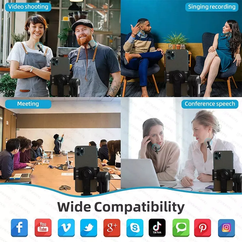 Wireless Lavalier Dual Microphone