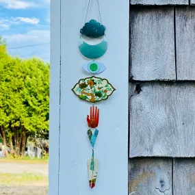 Wise Man & Songbird Protective Eye Talisman Wall Hanging