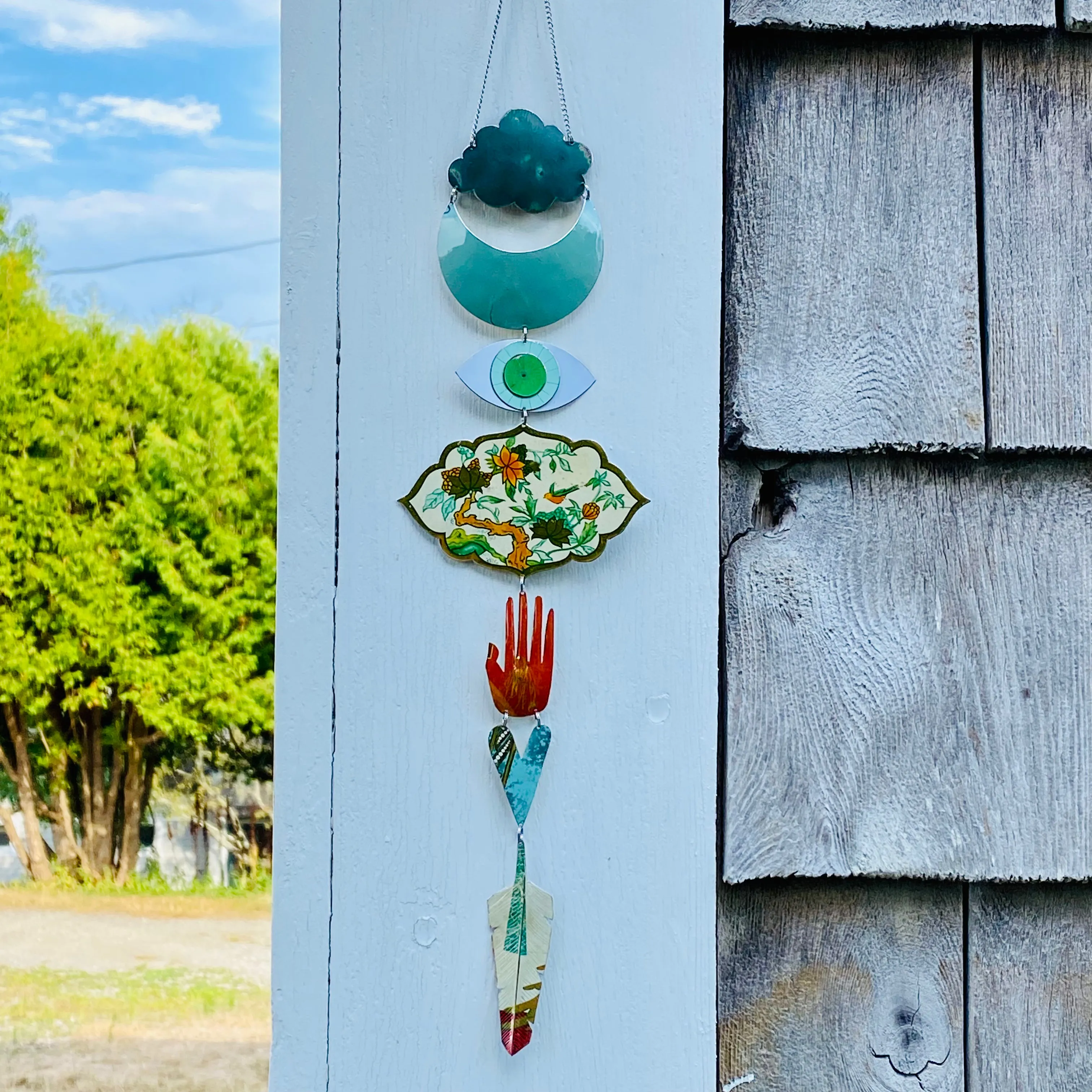 Wise Man & Songbird Protective Eye Talisman Wall Hanging