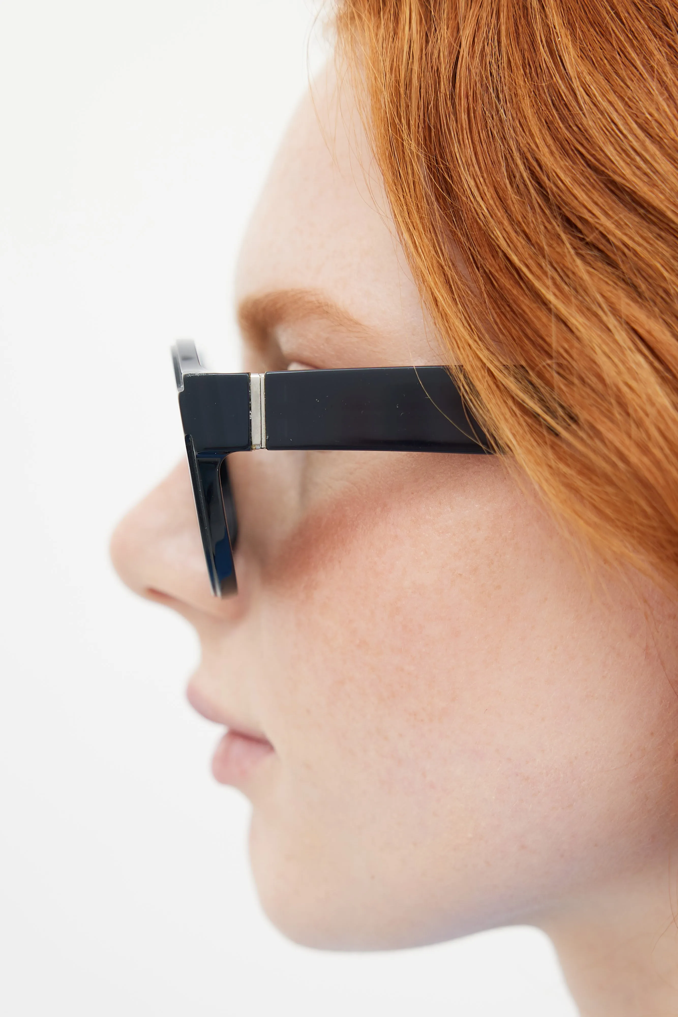 x Maison Margiela Navy MMDUAL001 Circular Sunglasses