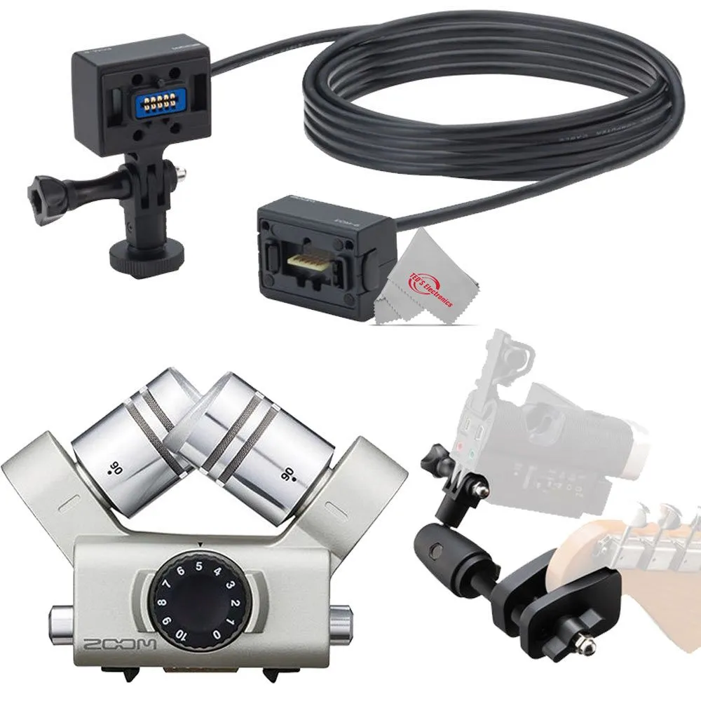 Zoom ECM-3 9.8' Extension Cable for Mic Capsule with Action Camera Mount     Zoom GHM-1 Guitar Headstock Mount    Zoom XYH-6 - X/Y Microphone Capsule for Zoom H5 and H6 Field Recorders